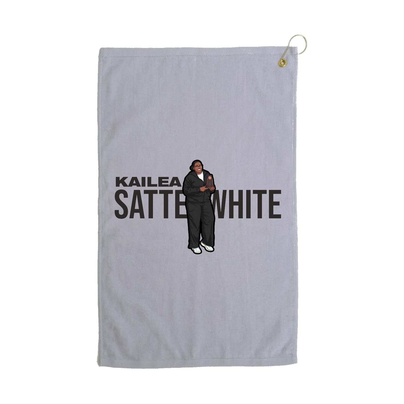 Golf Towel — Player Name in Grey