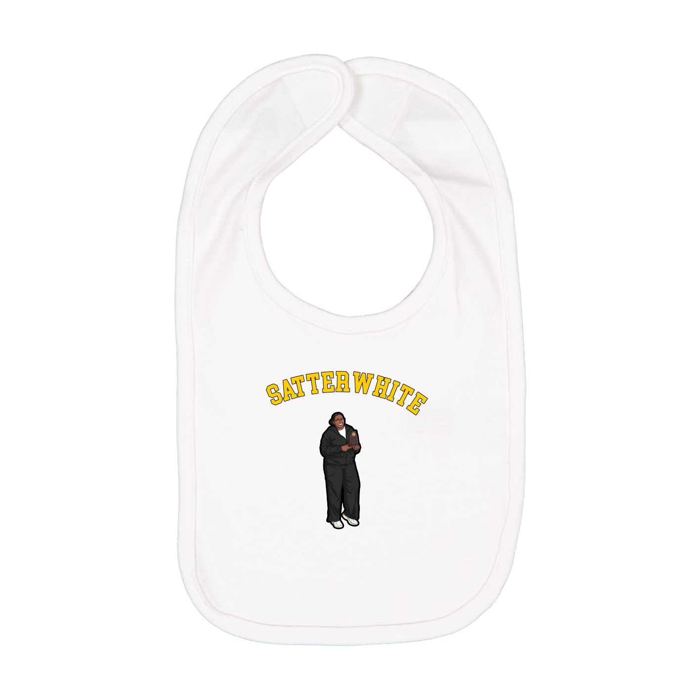 Infant Bib — Shirsey Arch in White