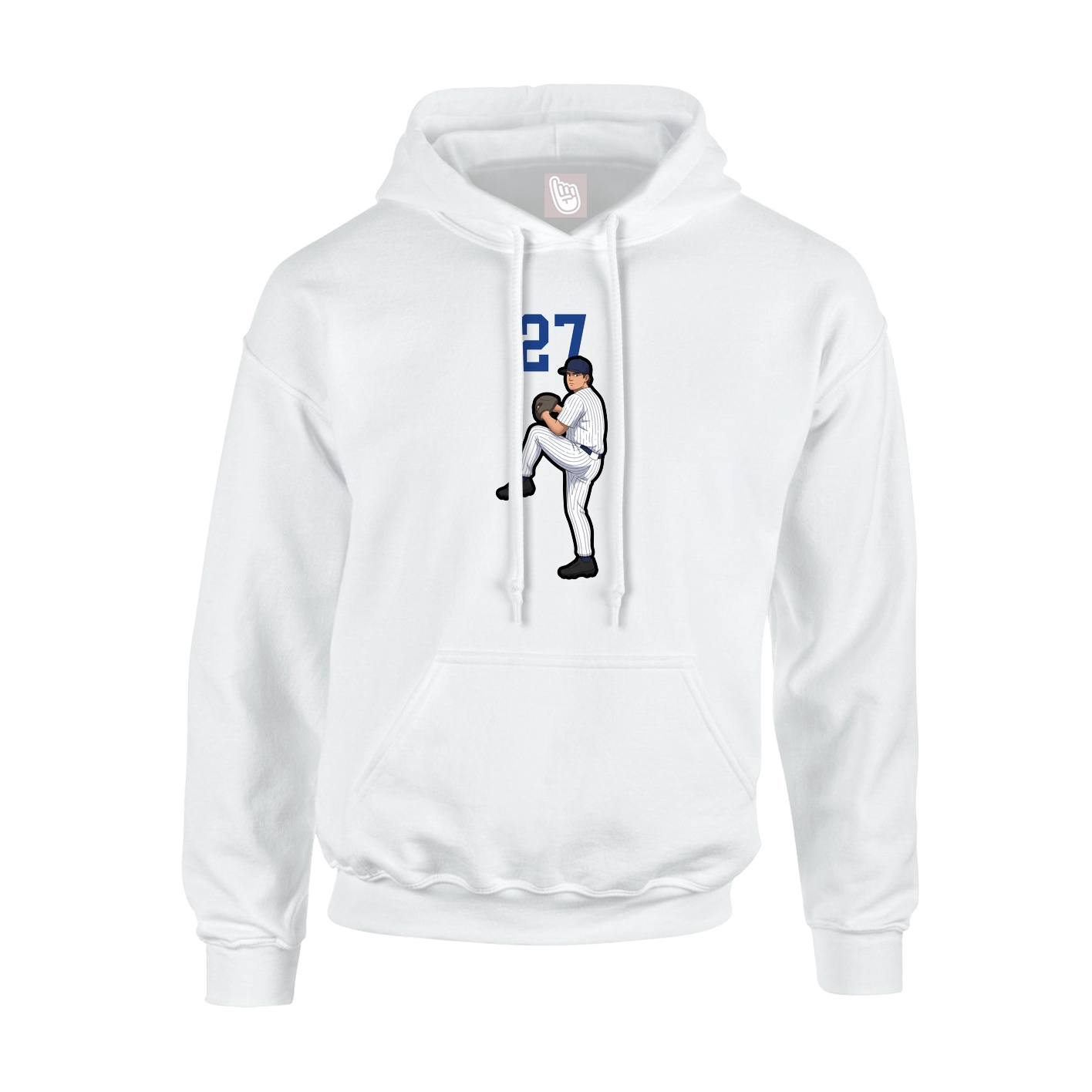Hoodie — Number Top in White