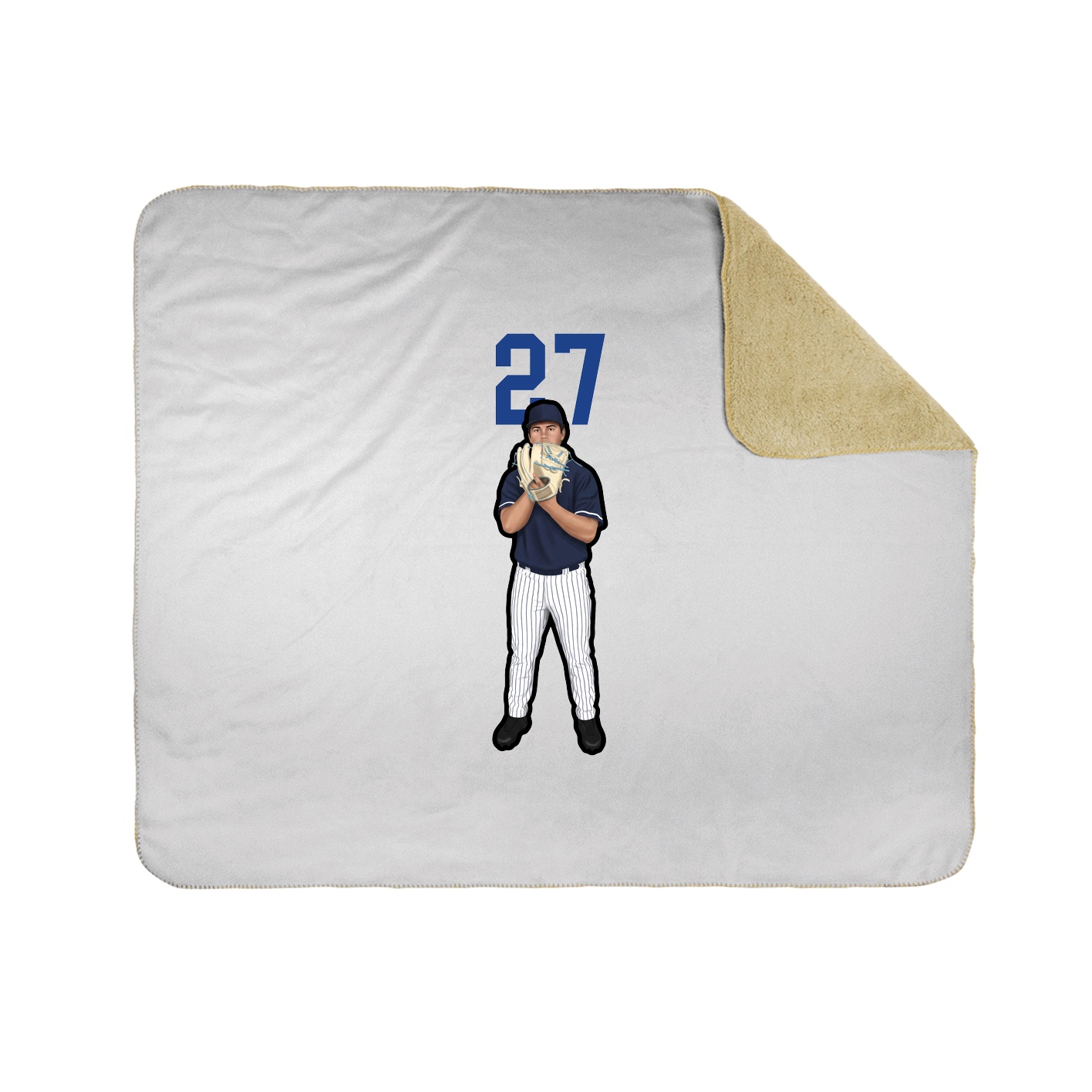 Throw Blanket — Number Top in White