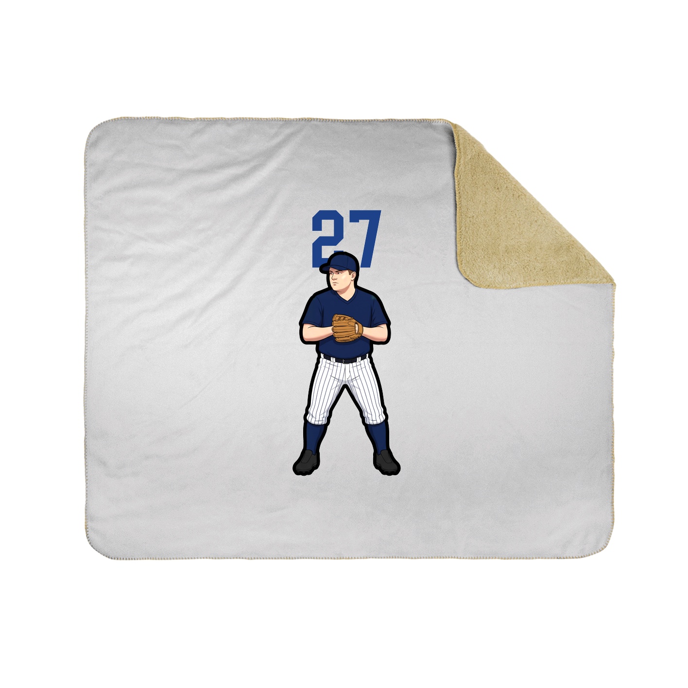 Throw Blanket — Number Top in White