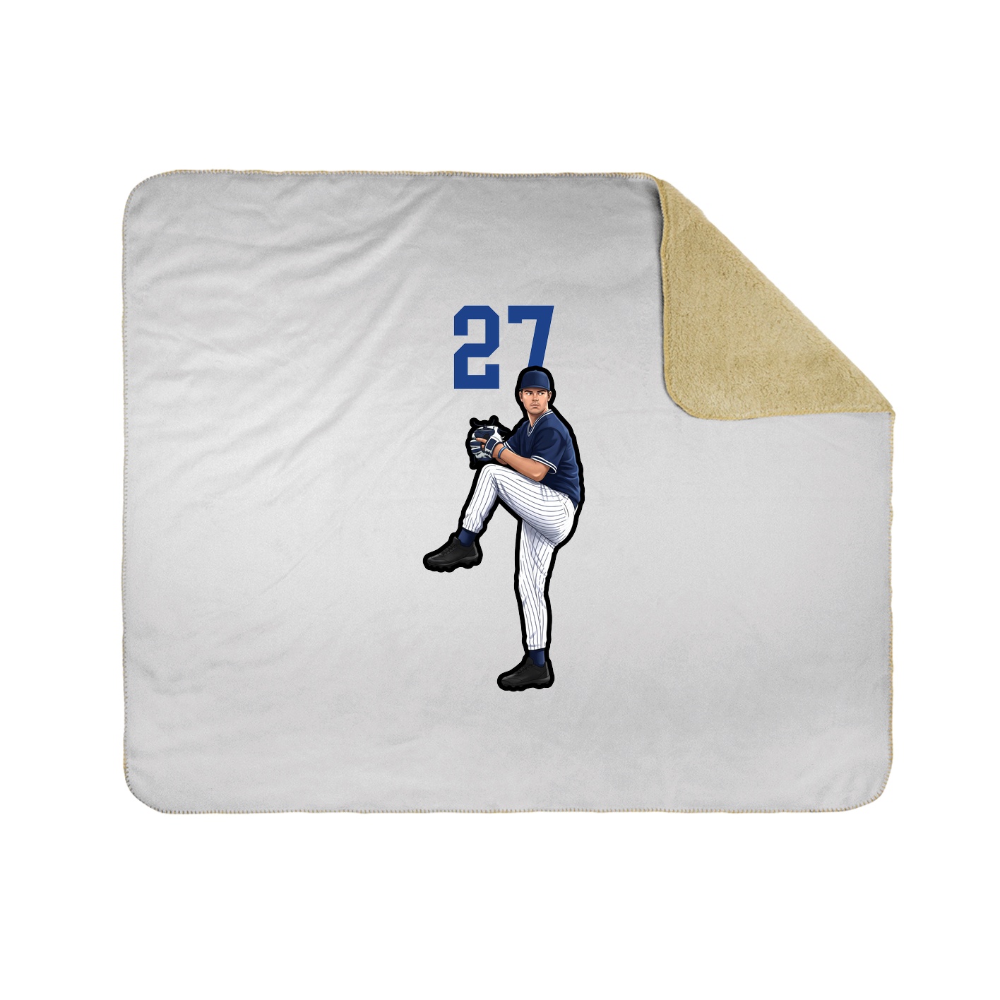 Throw Blanket — Number Top in White