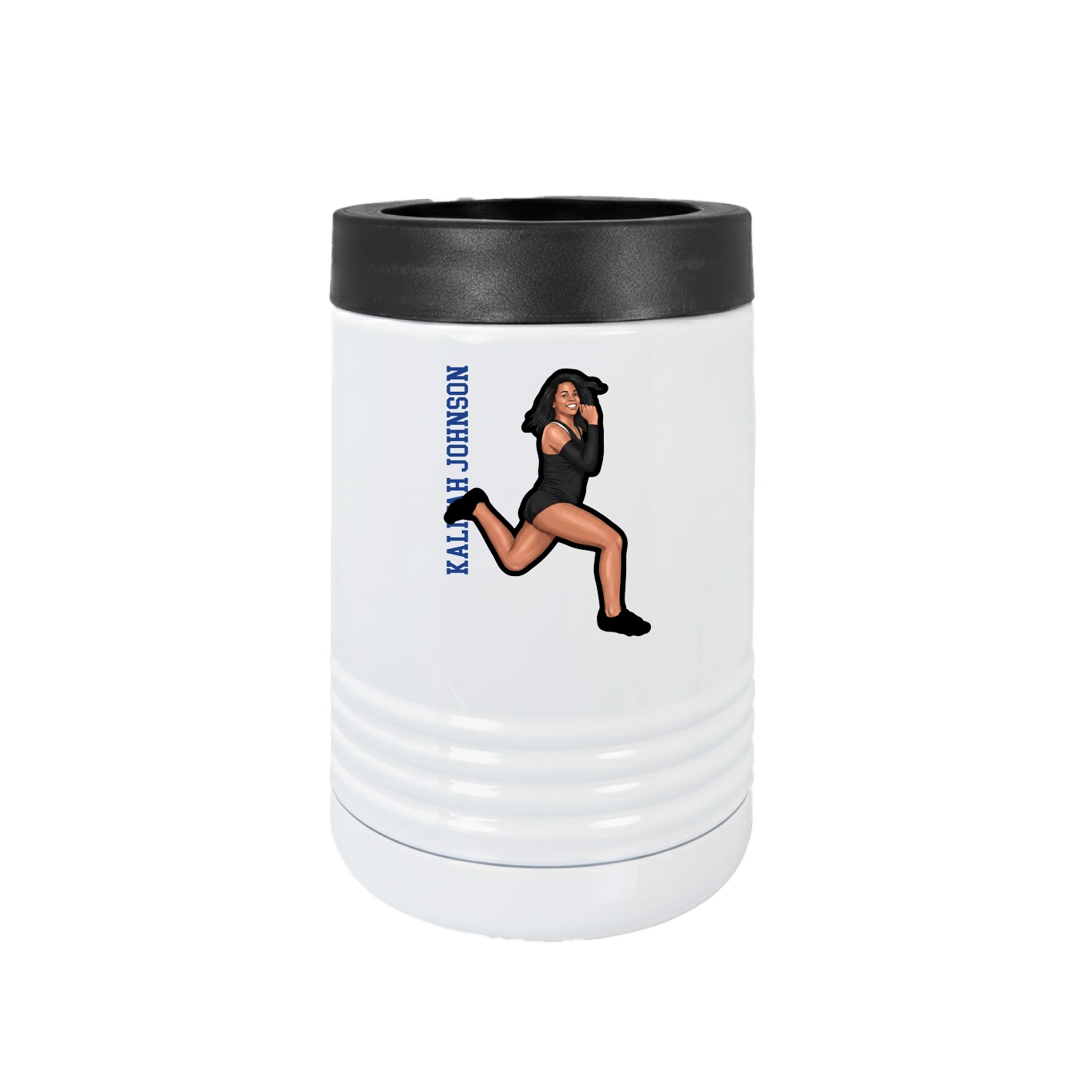 Beverage Holder — Name Vertical in White