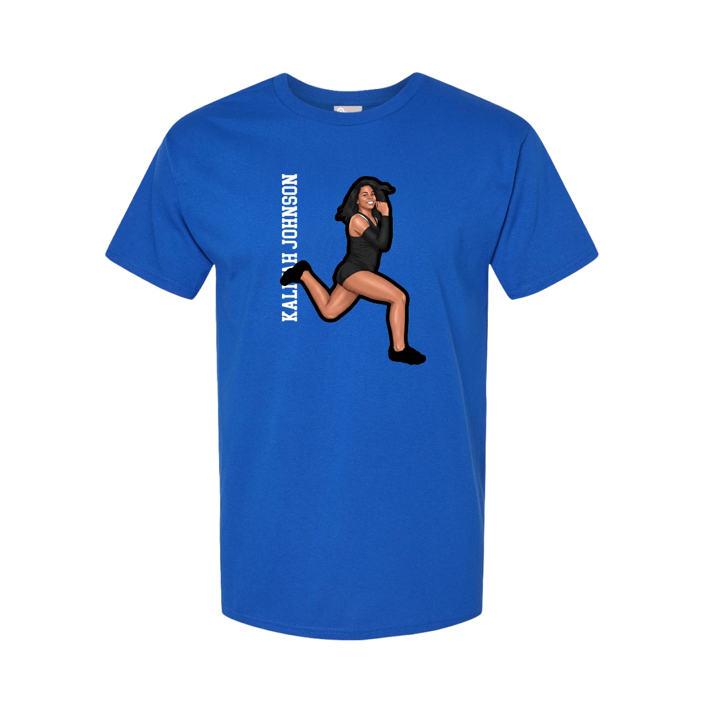 Youth Tee — Name Vertical in Royal