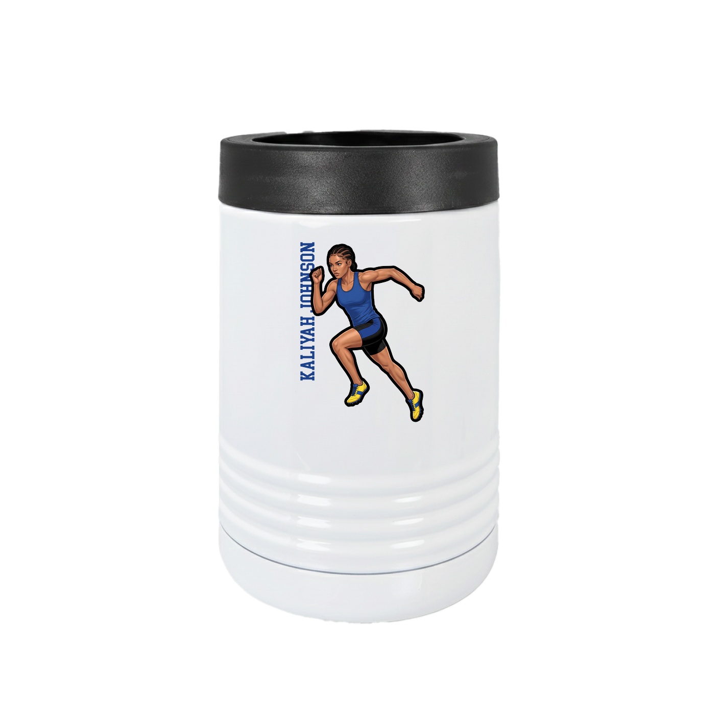 Beverage Holder — Name Vertical in White