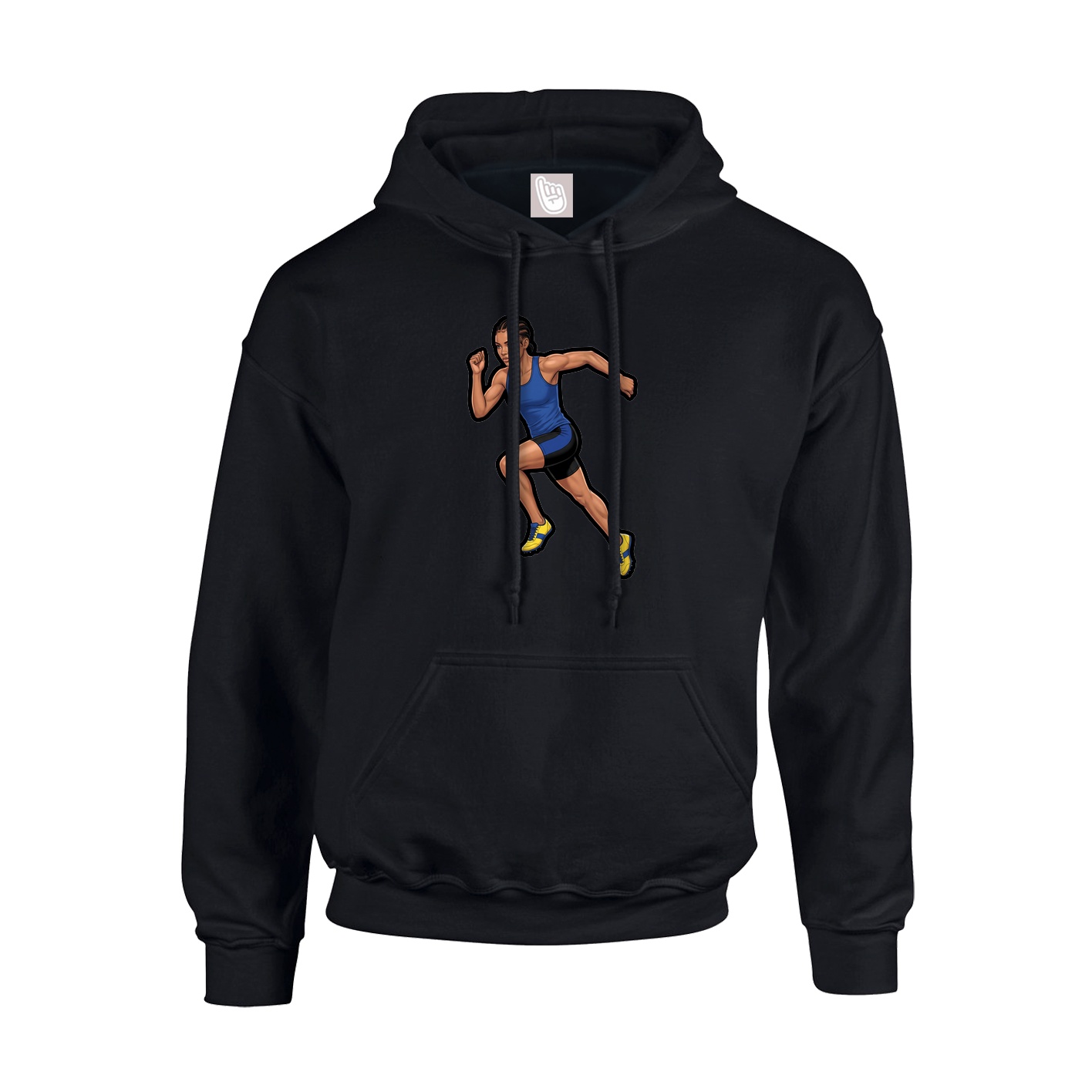 Hoodie — Name Vertical in Black