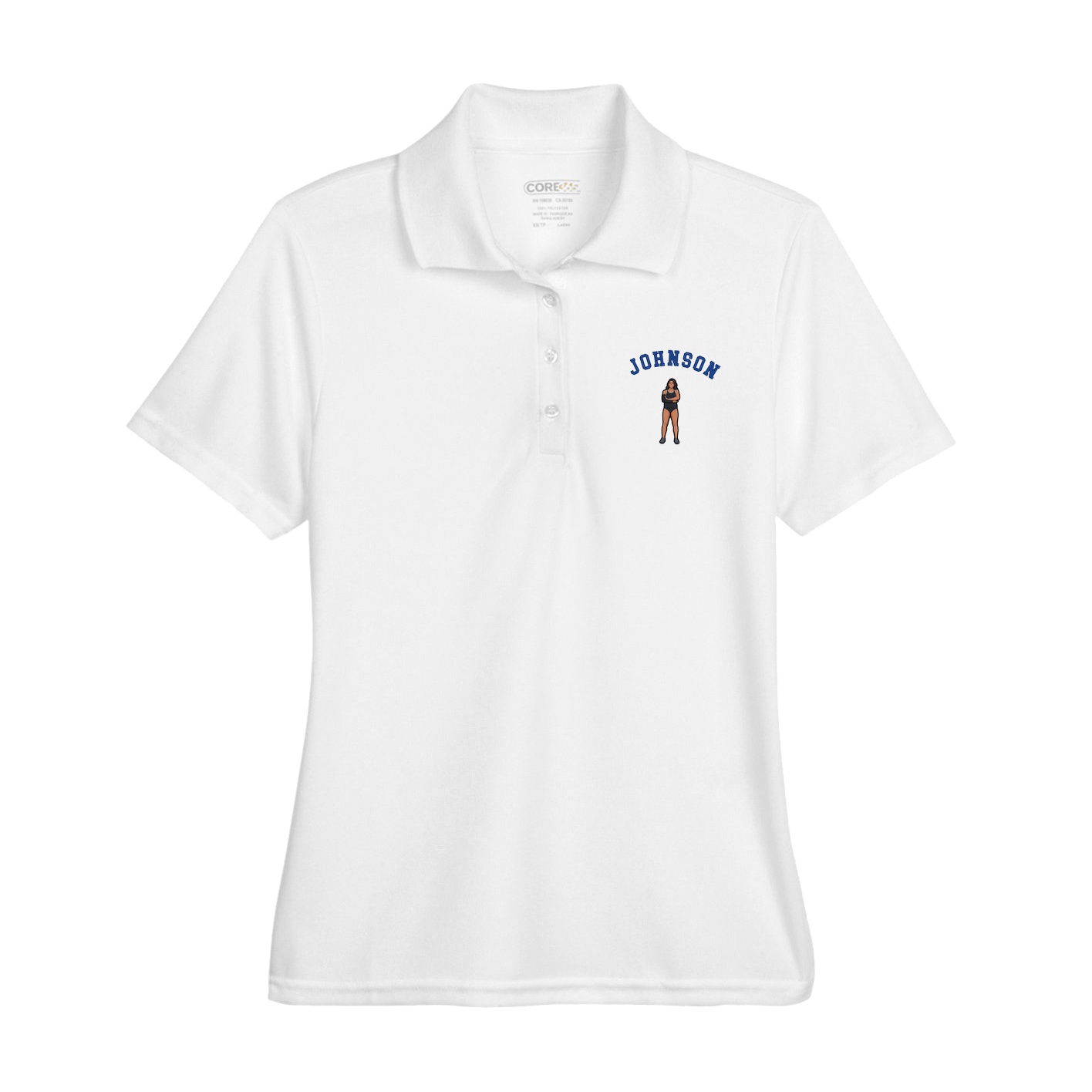Womens Performance Polo — Shirsey Arch in White