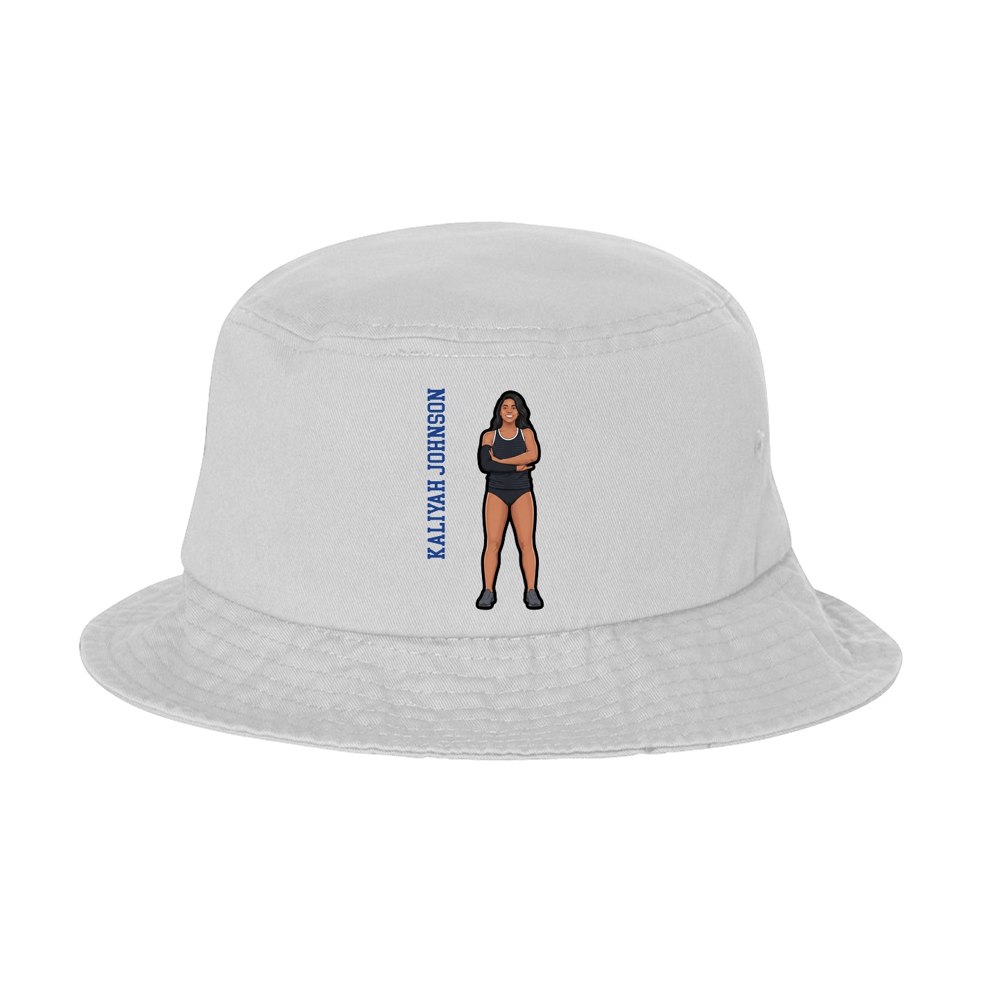Bucket Cap — Name Vertical in White