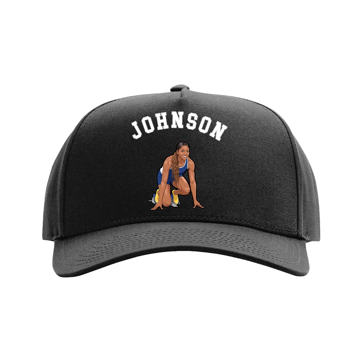 Full Fabric Five-Panel Champ Cap — Shirsey Arch in Black