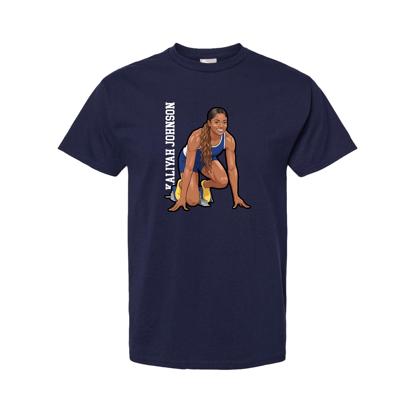 Tee — Name Vertical in Navy