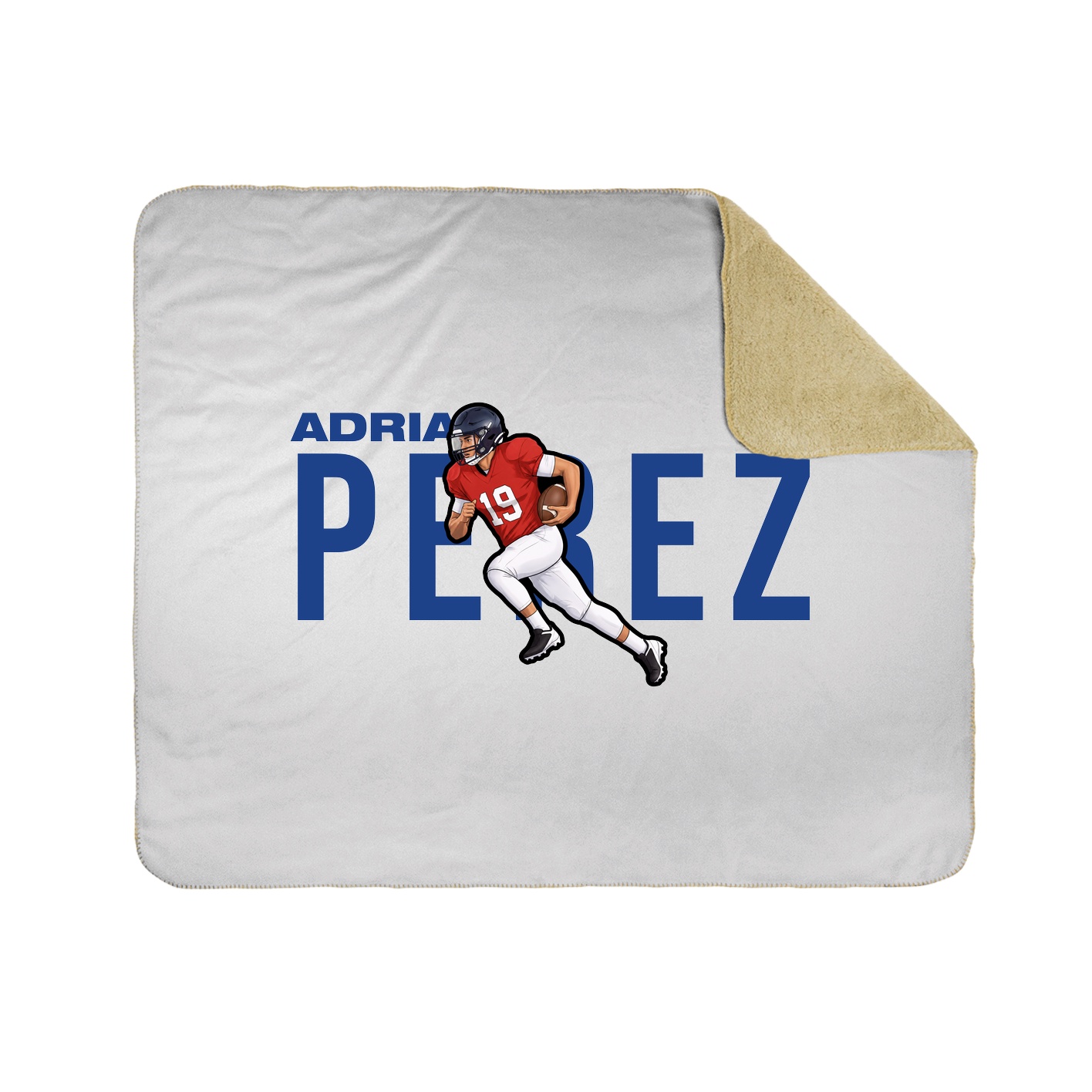 Throw Blanket — Player Name in White