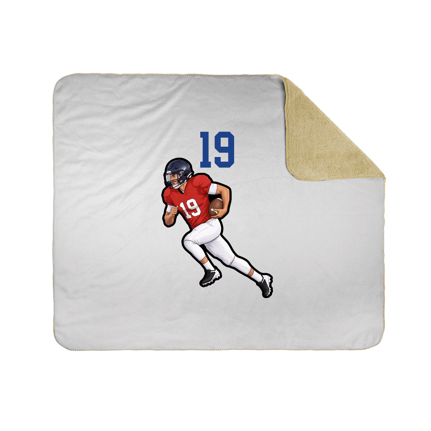 Throw Blanket — Number Top in White