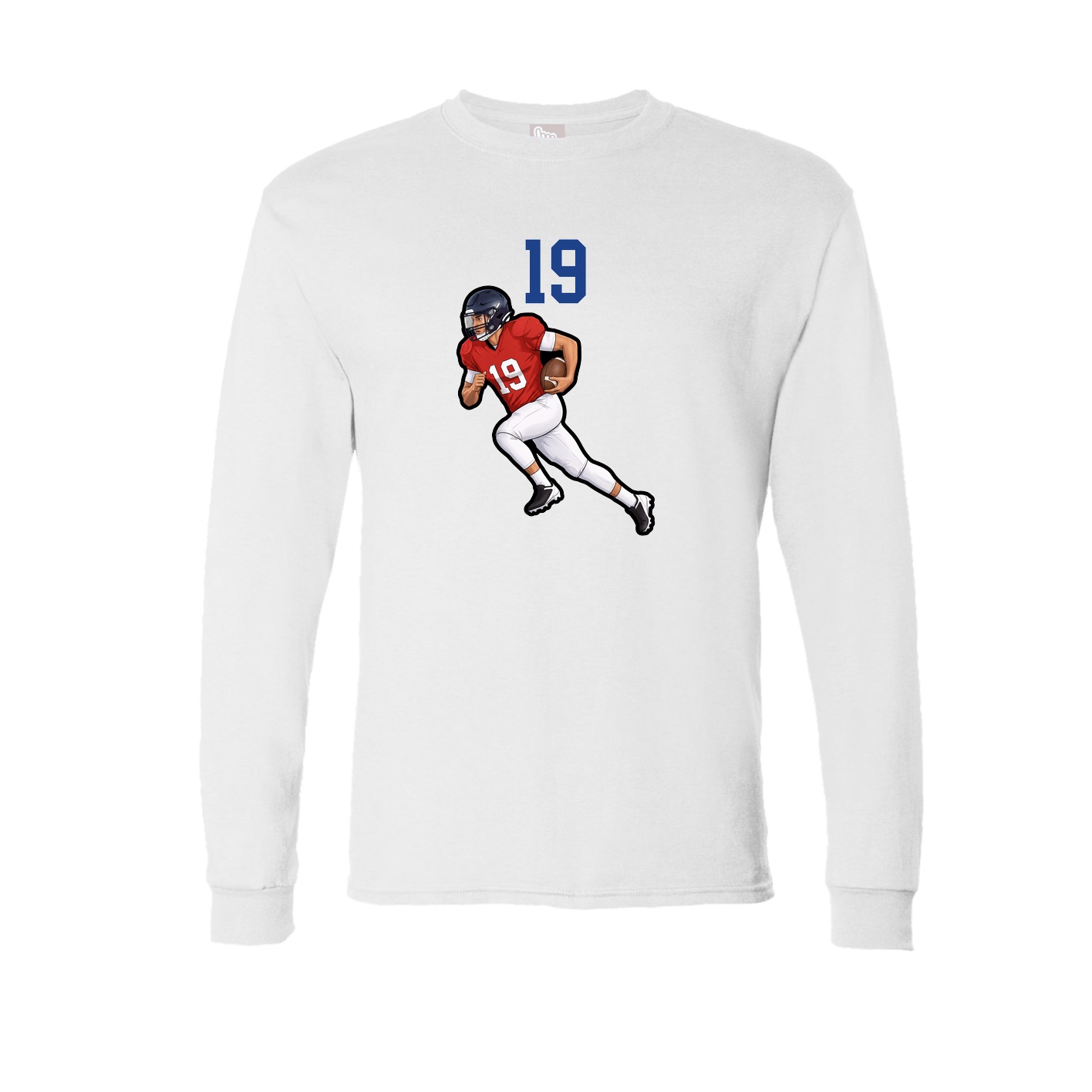 Long Sleeve Tee — Number Top in White