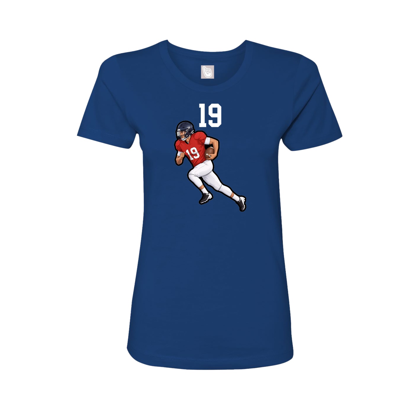 Fitted Women's Tee — Number Top in Royal
