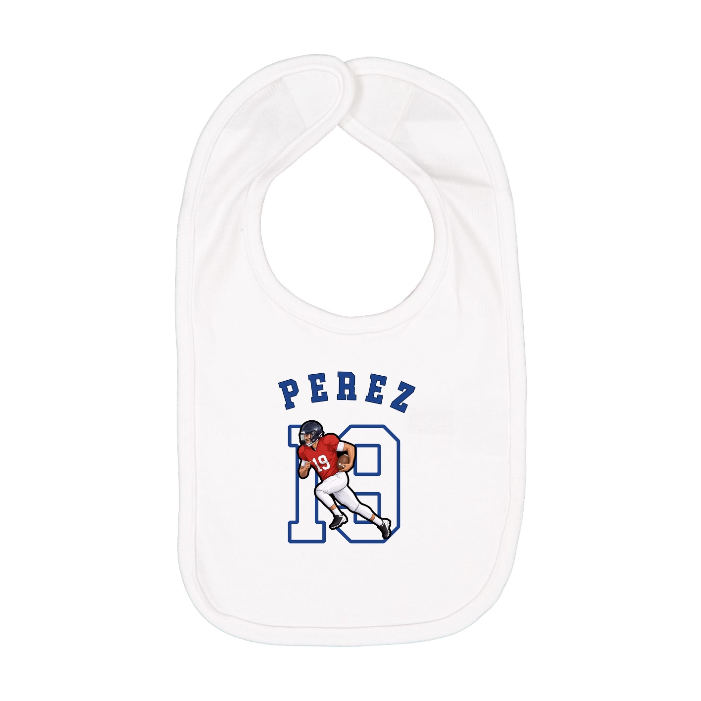 Infant Bib — Shirsey Arch in White