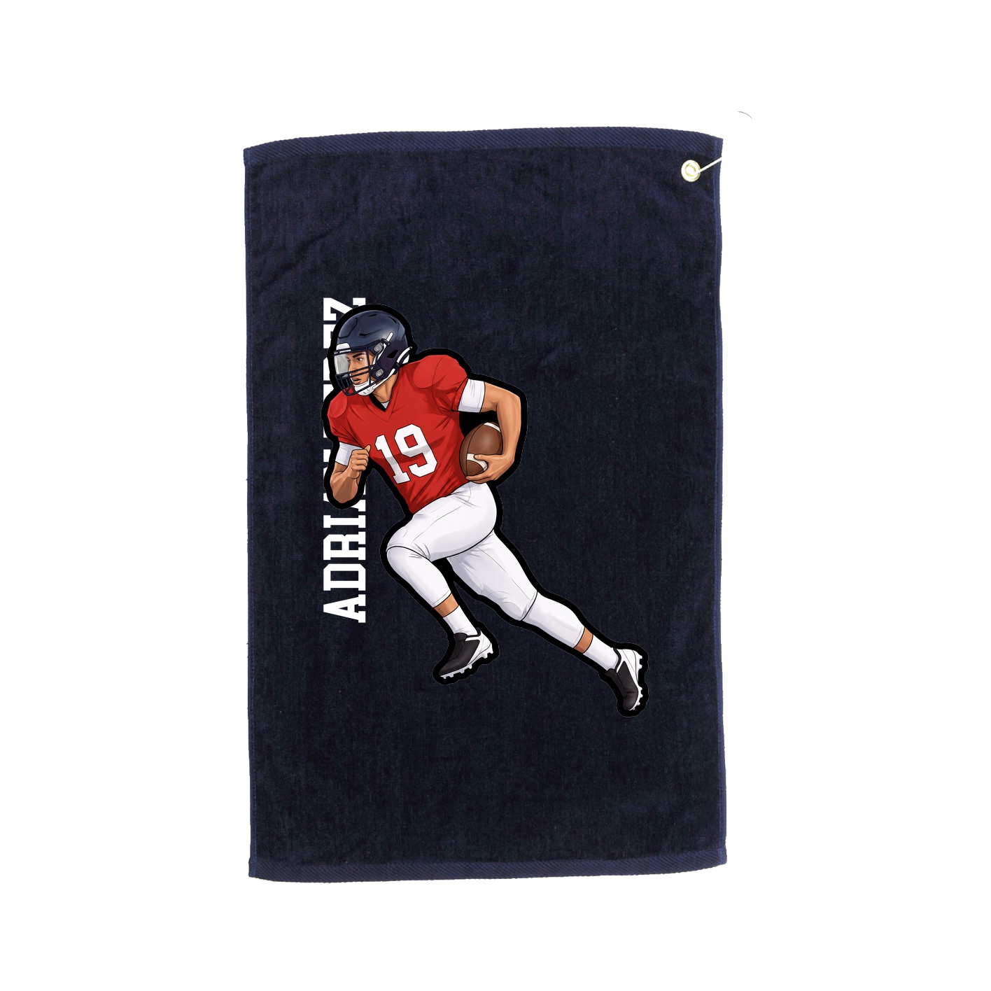 Golf Towel — Name Vertical in Navy