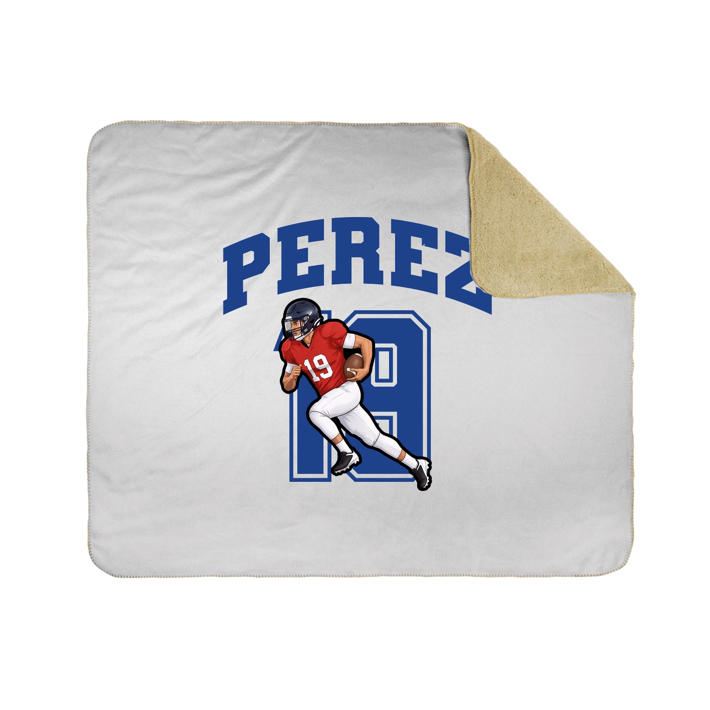 Throw Blanket — Number in White