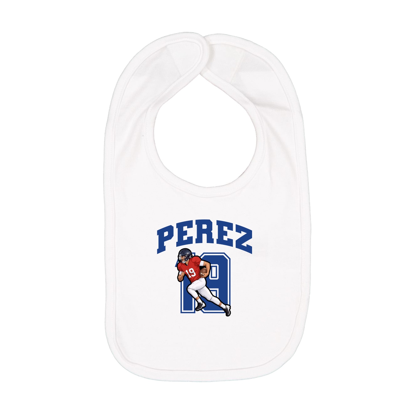 Infant Bib — Number in White