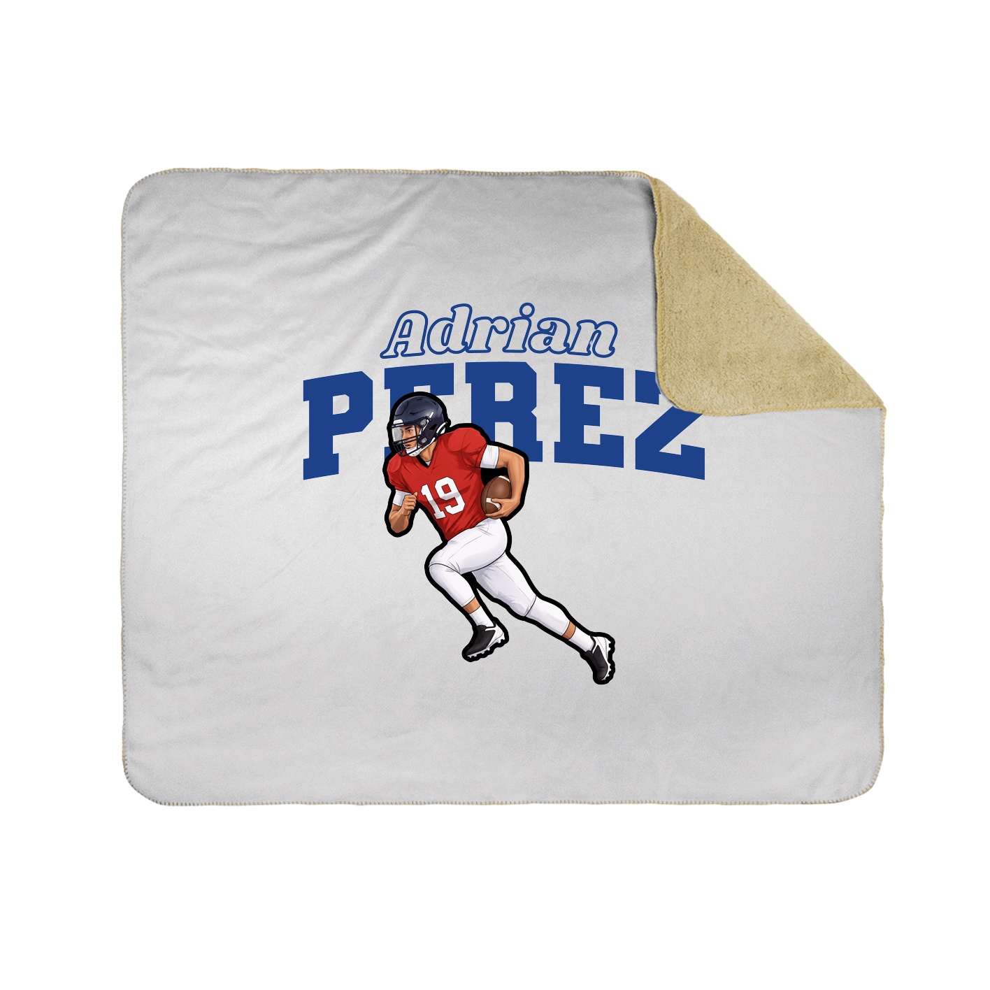 Throw Blanket — Name Arch in White