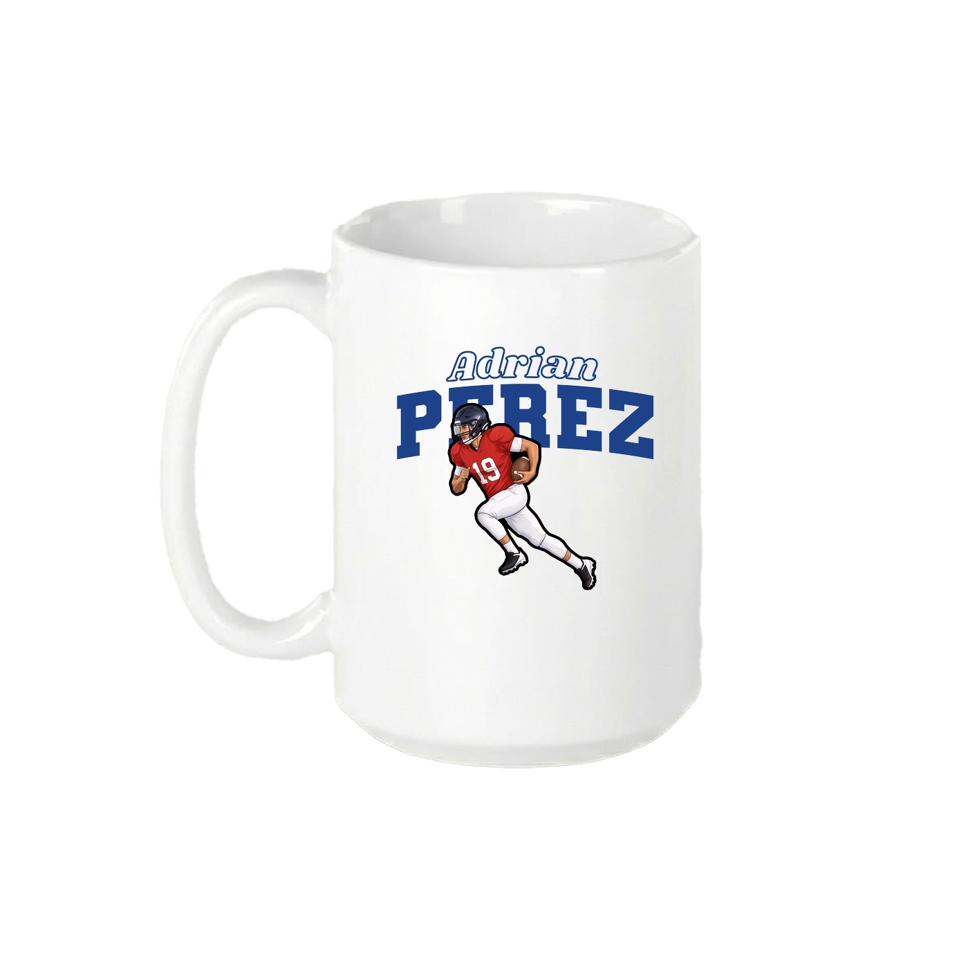 15oz Coffee Mug — Name Arch in White