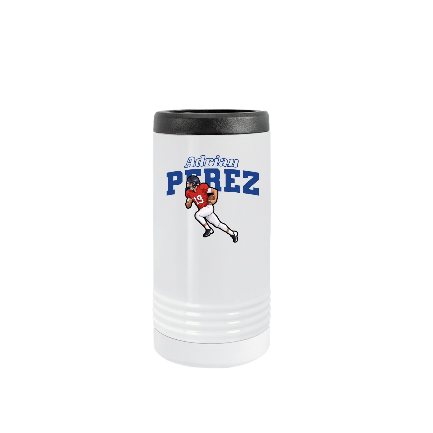 Slim Beverage Holder — Name Arch in White