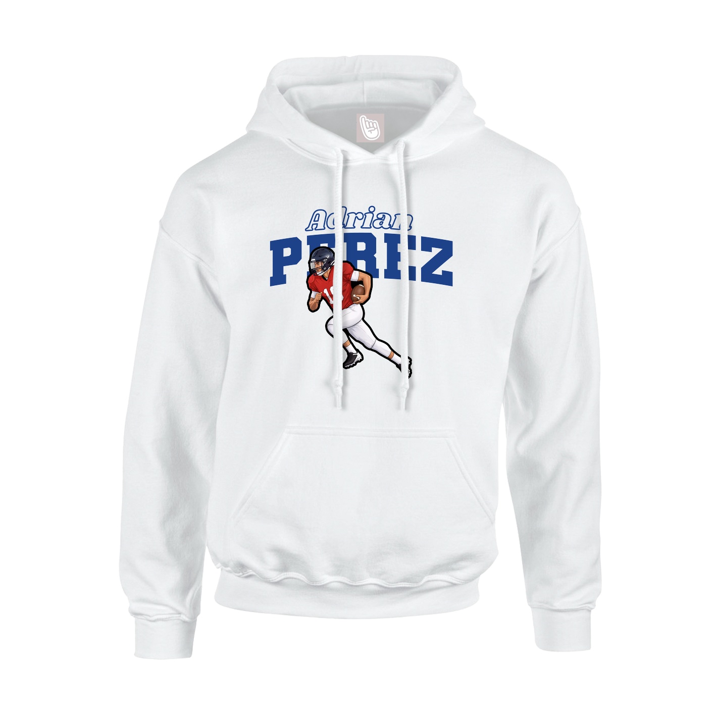 Hoodie — Name Arch in White