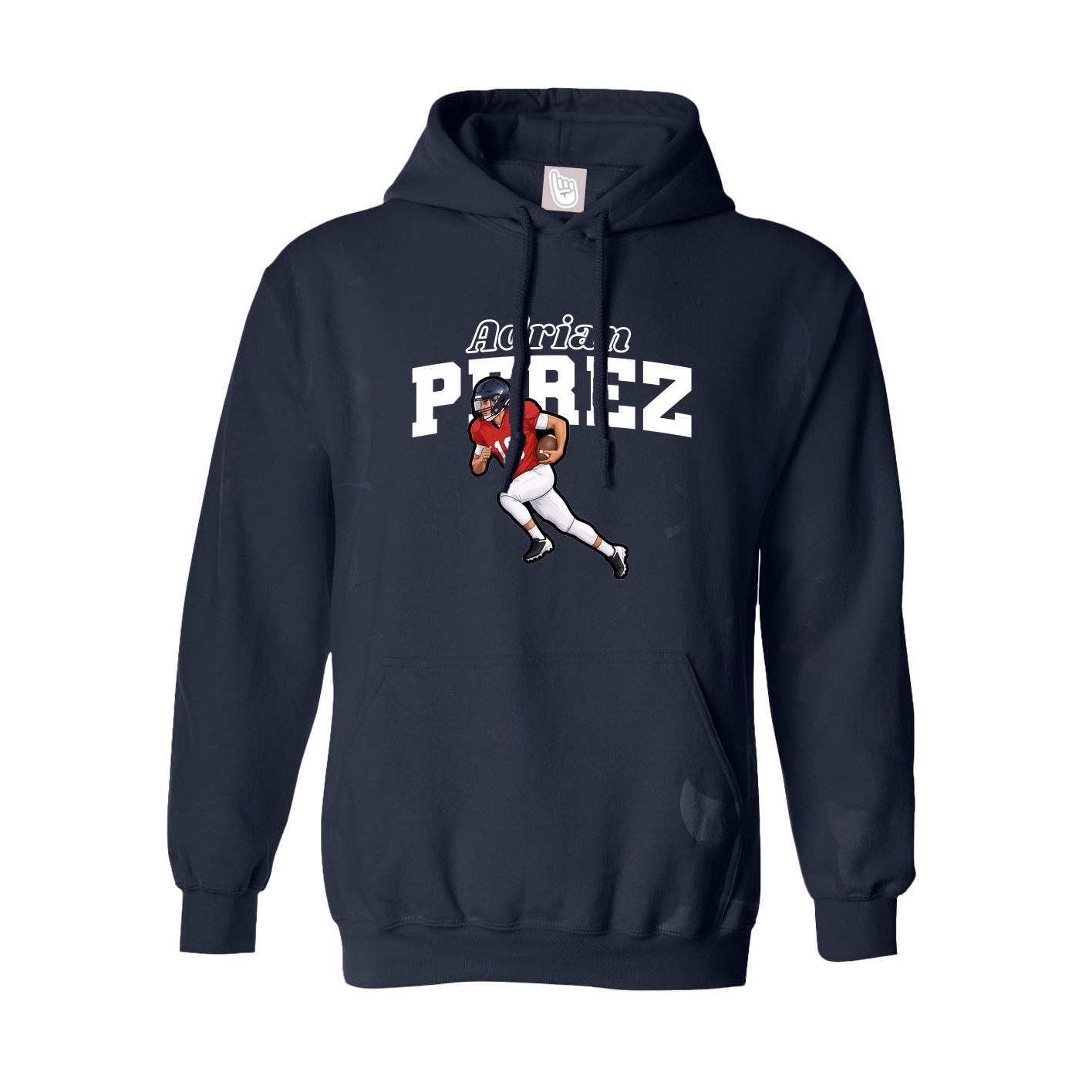 Youth Hoodie — Name Arch in Navy