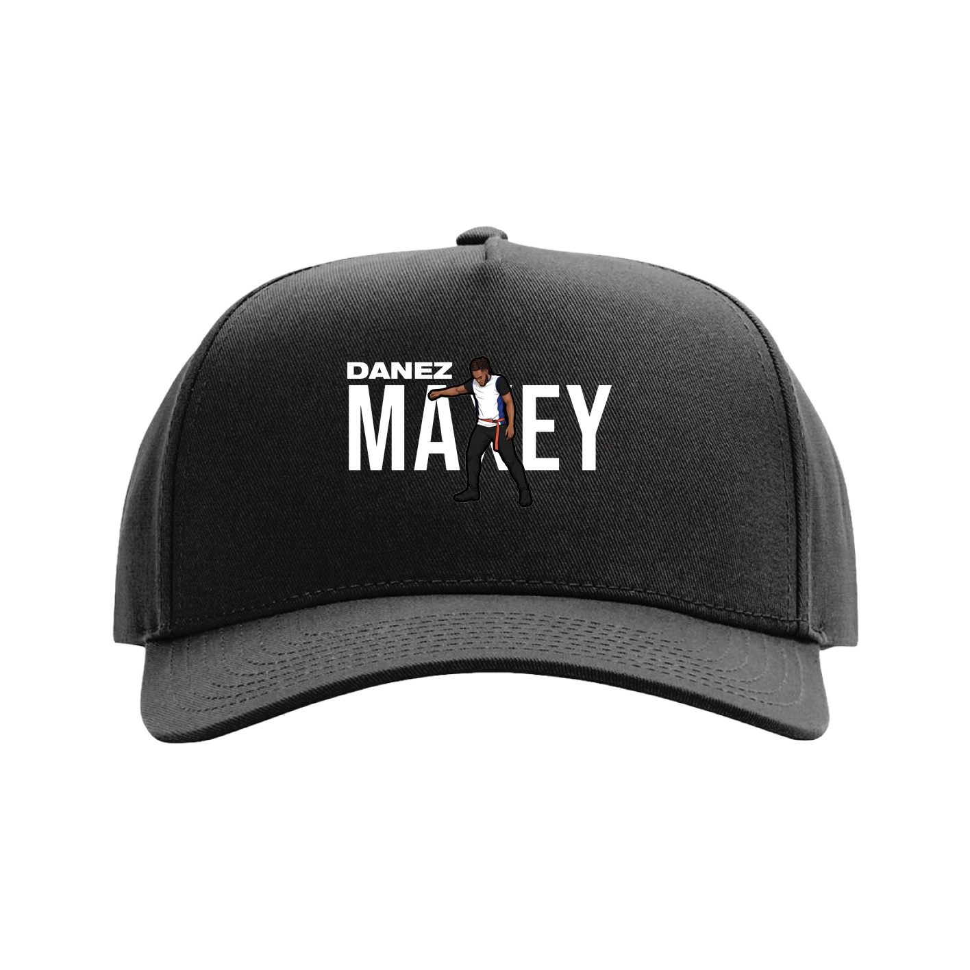 Full Fabric Five-Panel Champ Cap — Player Name in Black
