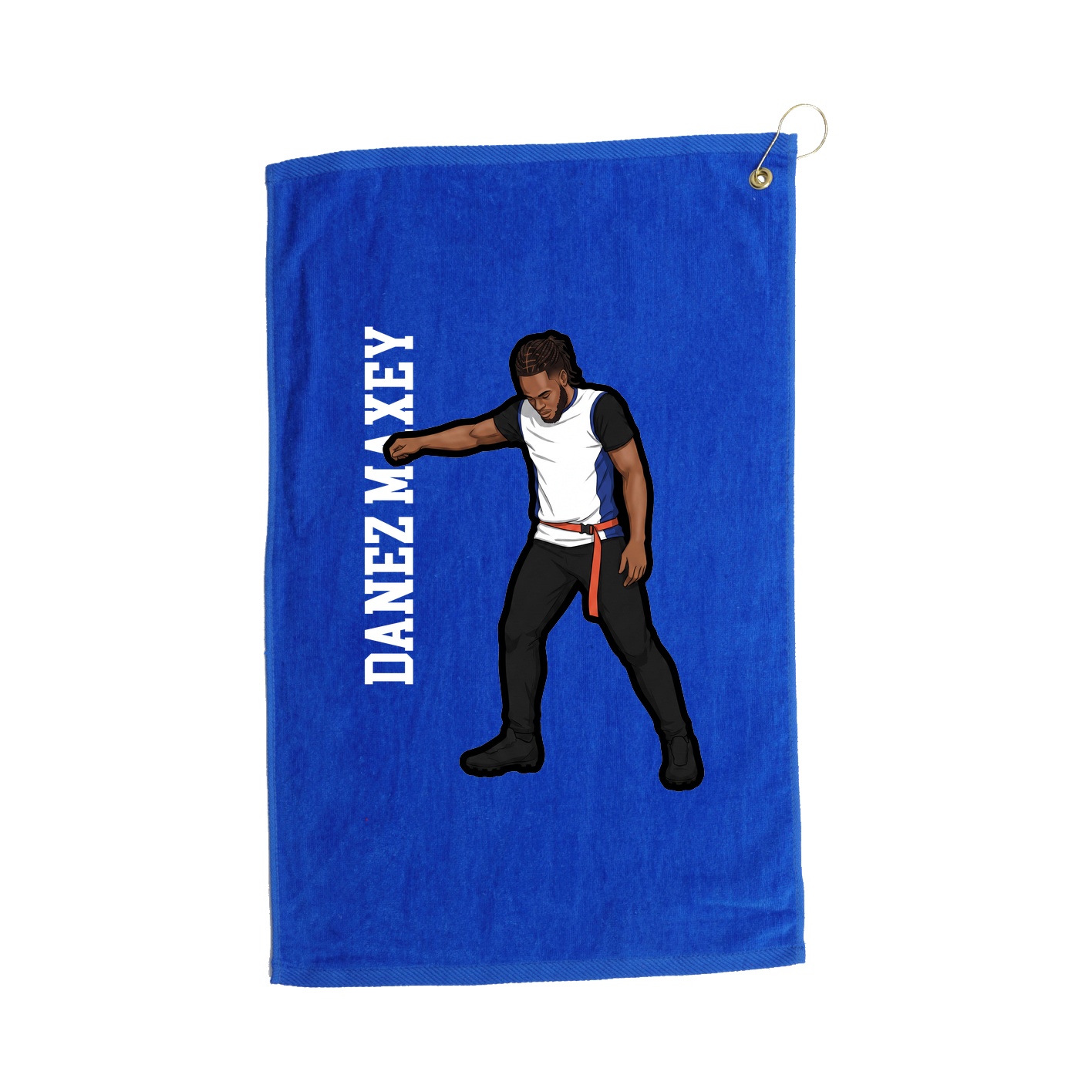 Golf Towel — Name Vertical in Royal