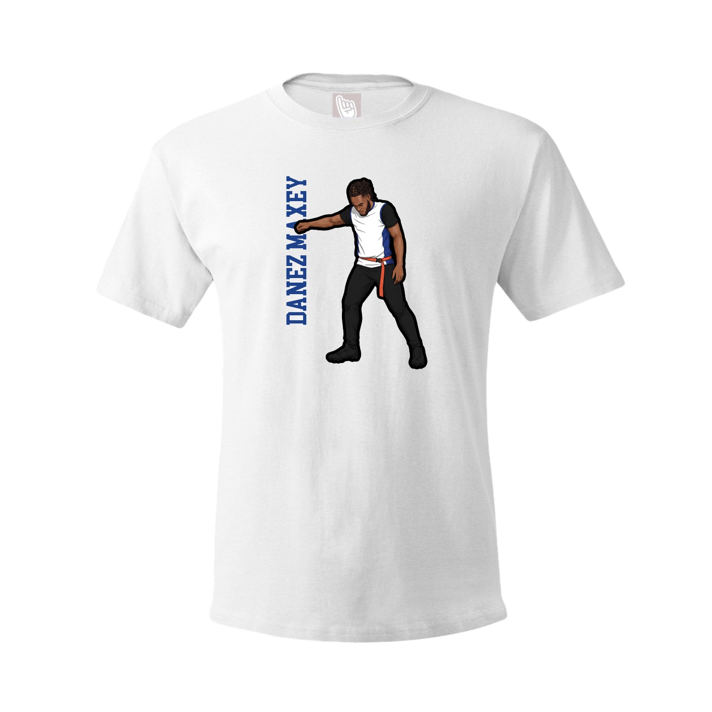 Youth Tee — Name Vertical in White