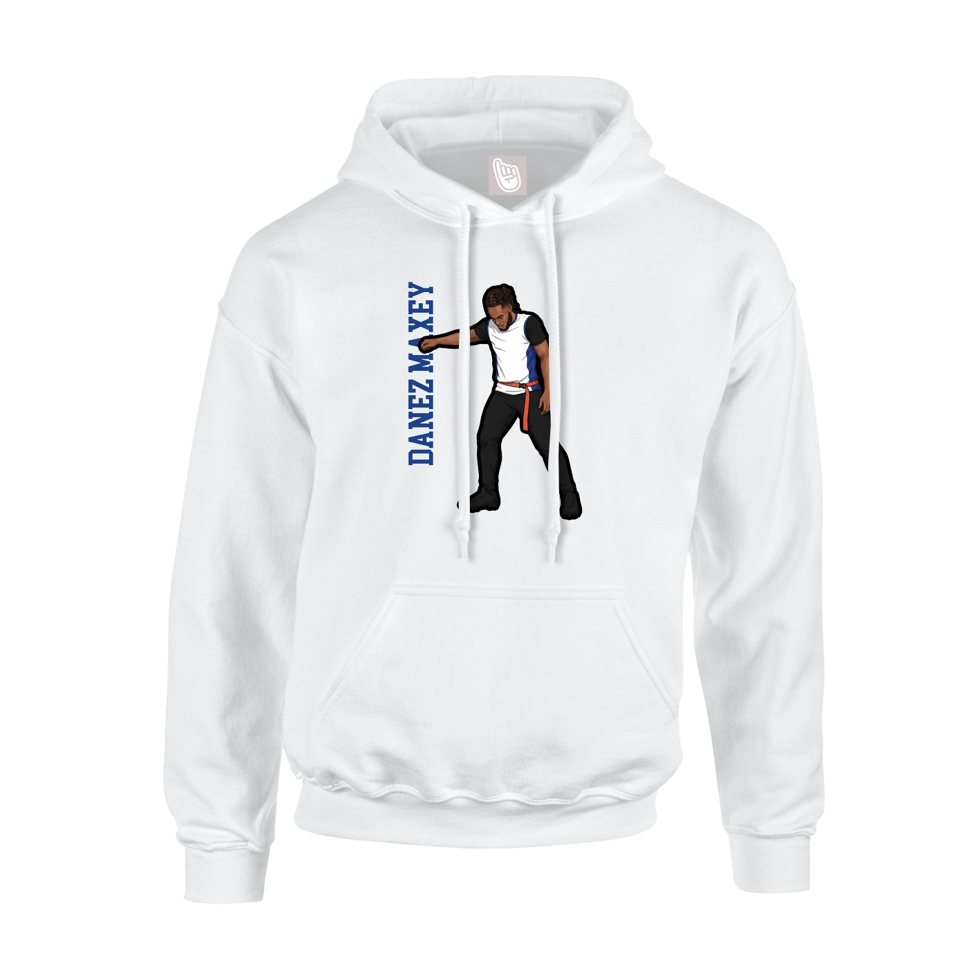 Youth Hoodie — Name Vertical in White