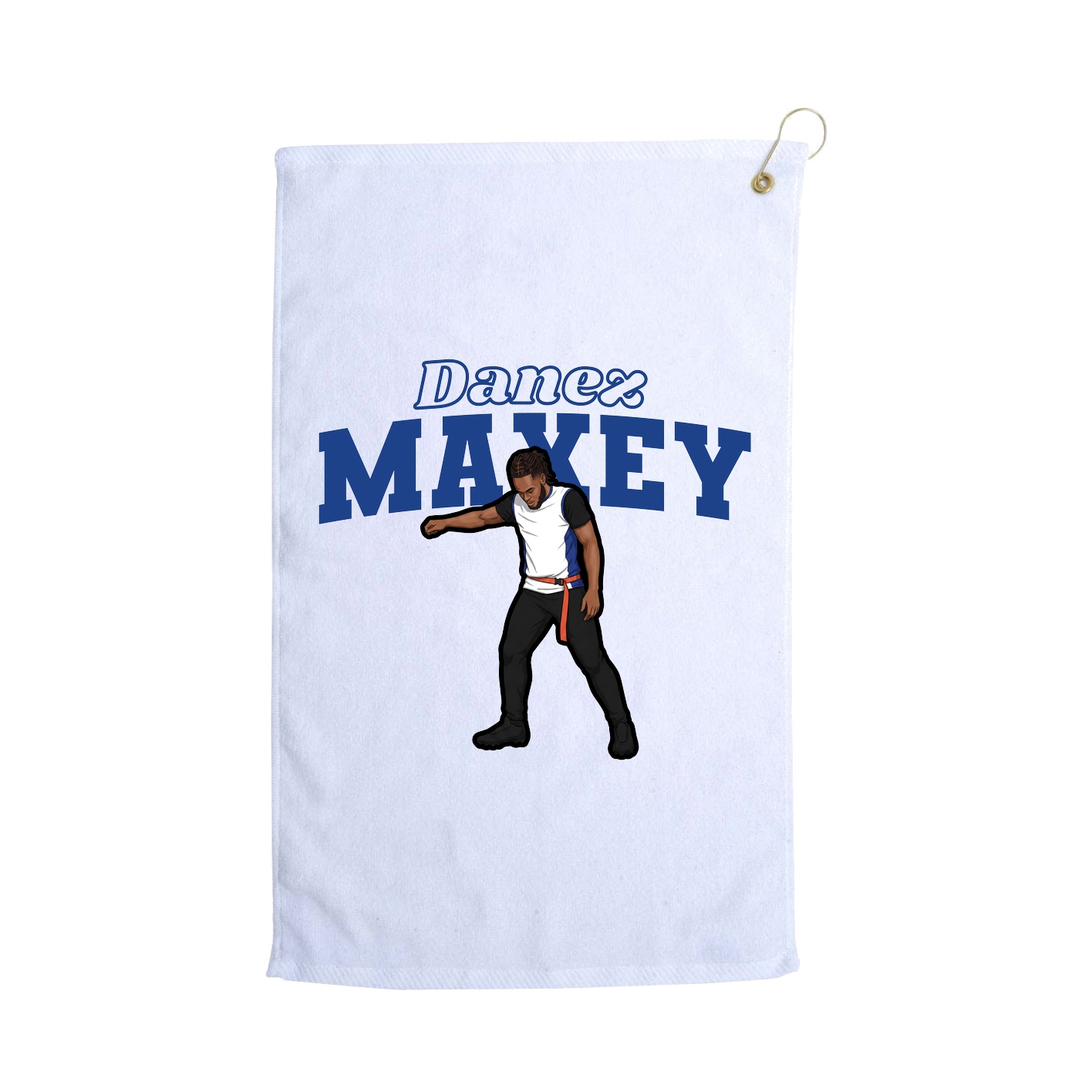 Golf Towel — Name Arch in White