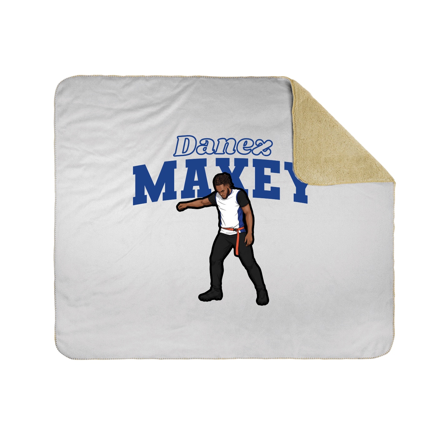 Throw Blanket — Name Arch in White