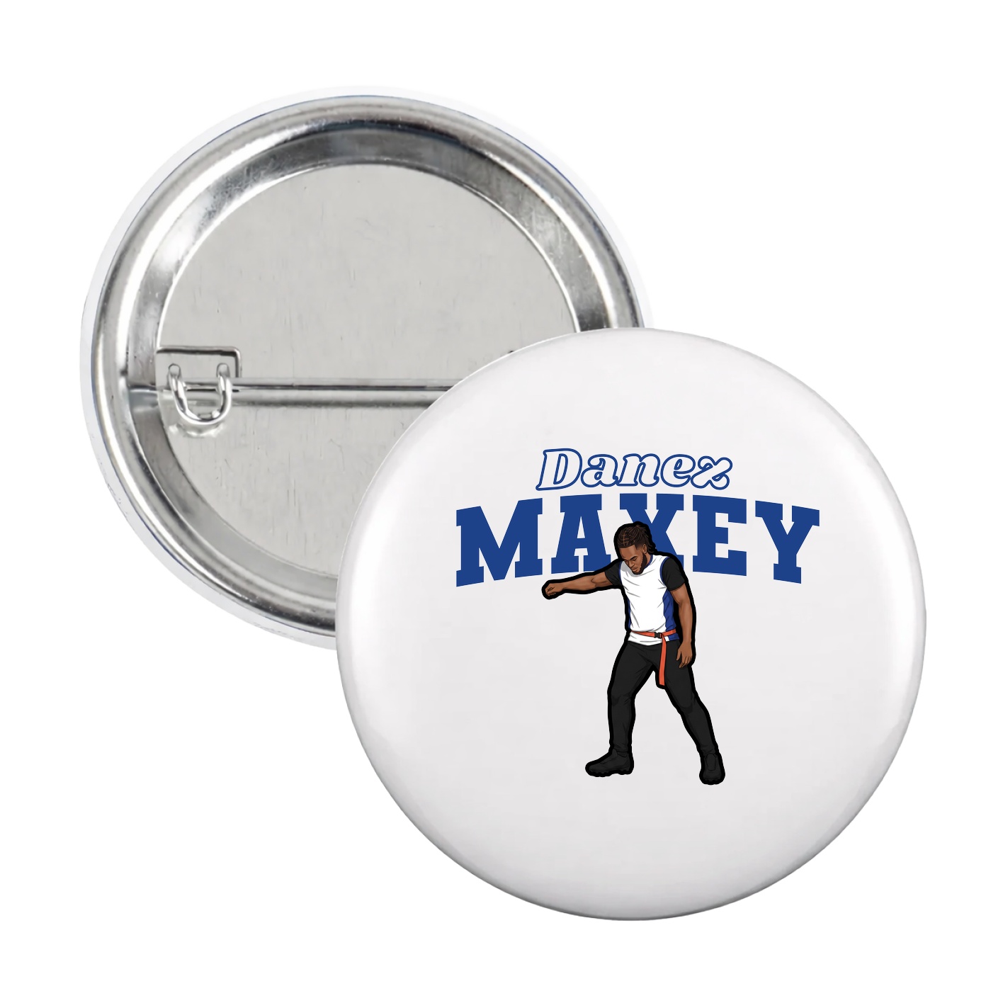 Game Day Button — Name Arch in White