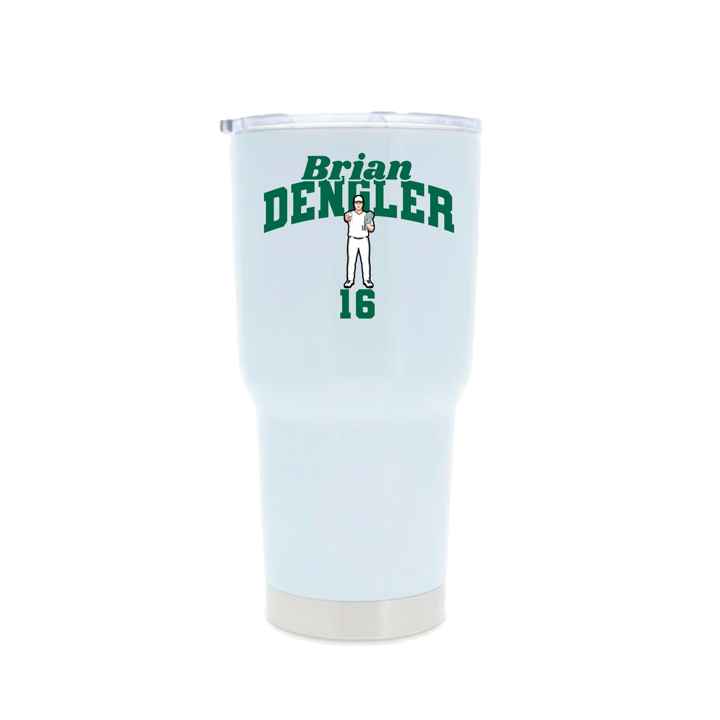 30oz Stainless Steel Tumbler — Signature Arch in White