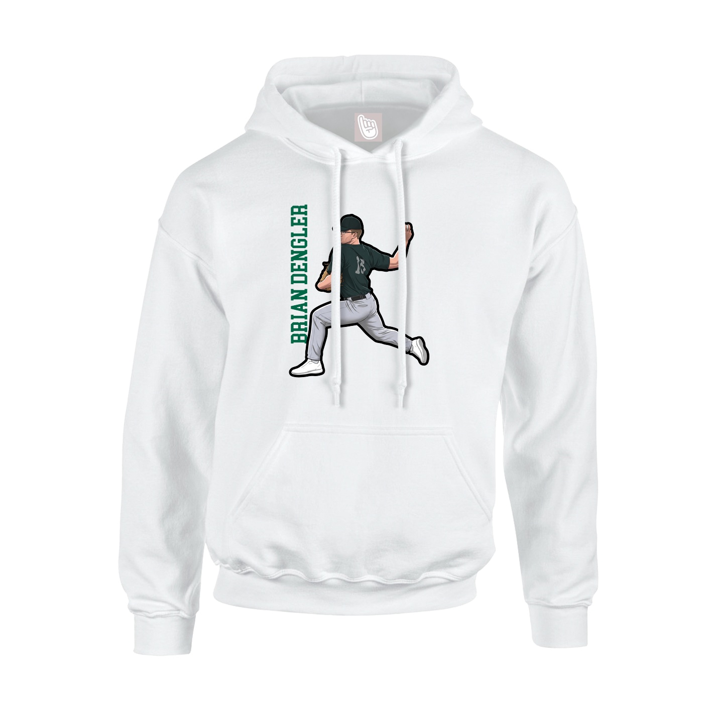 Youth Hoodie — Name Vertical in White