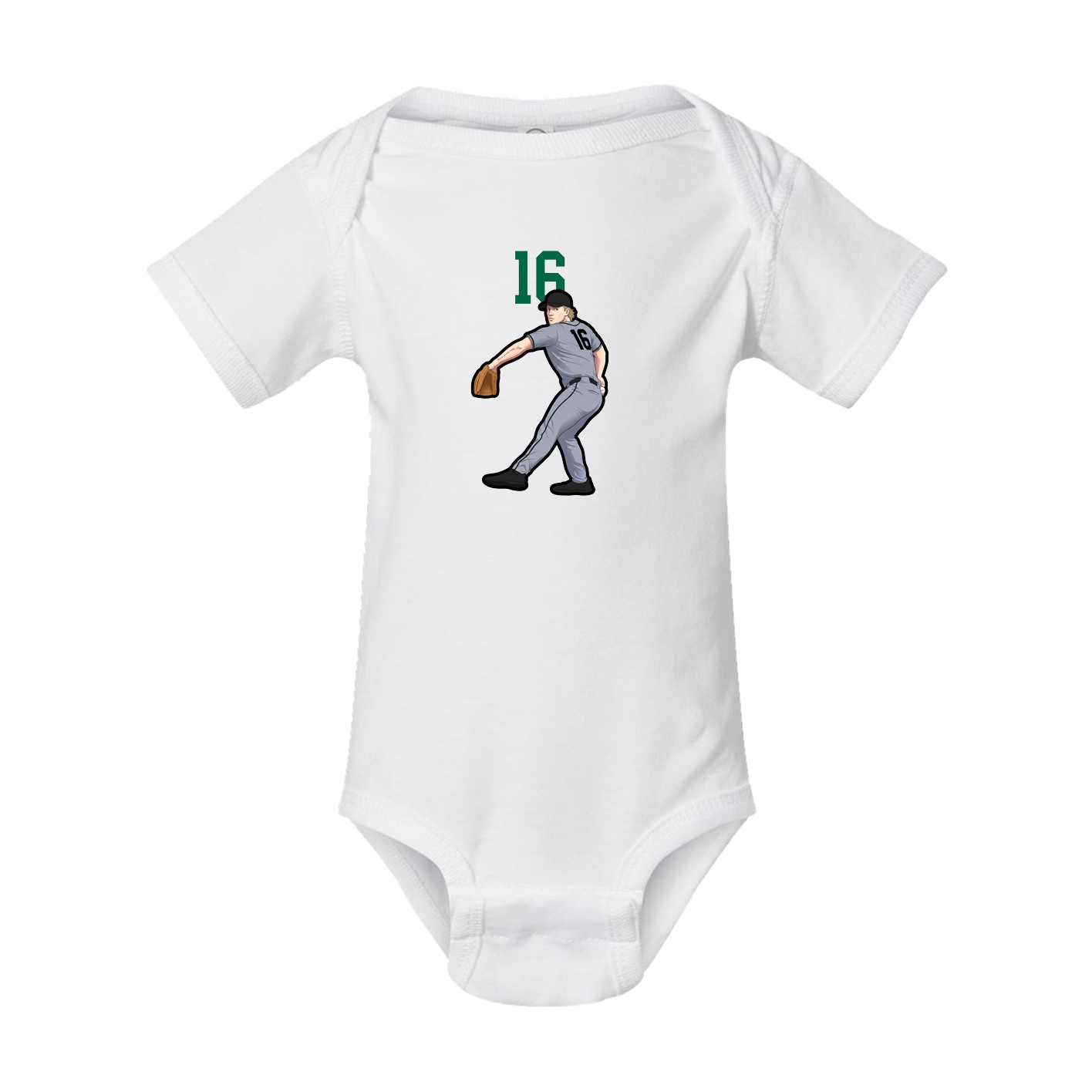 Baby Onesie — Number Top in White