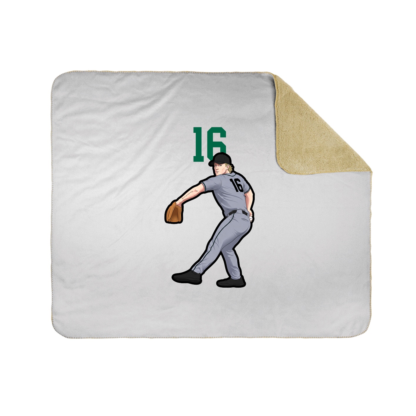 Throw Blanket — Number Top in White