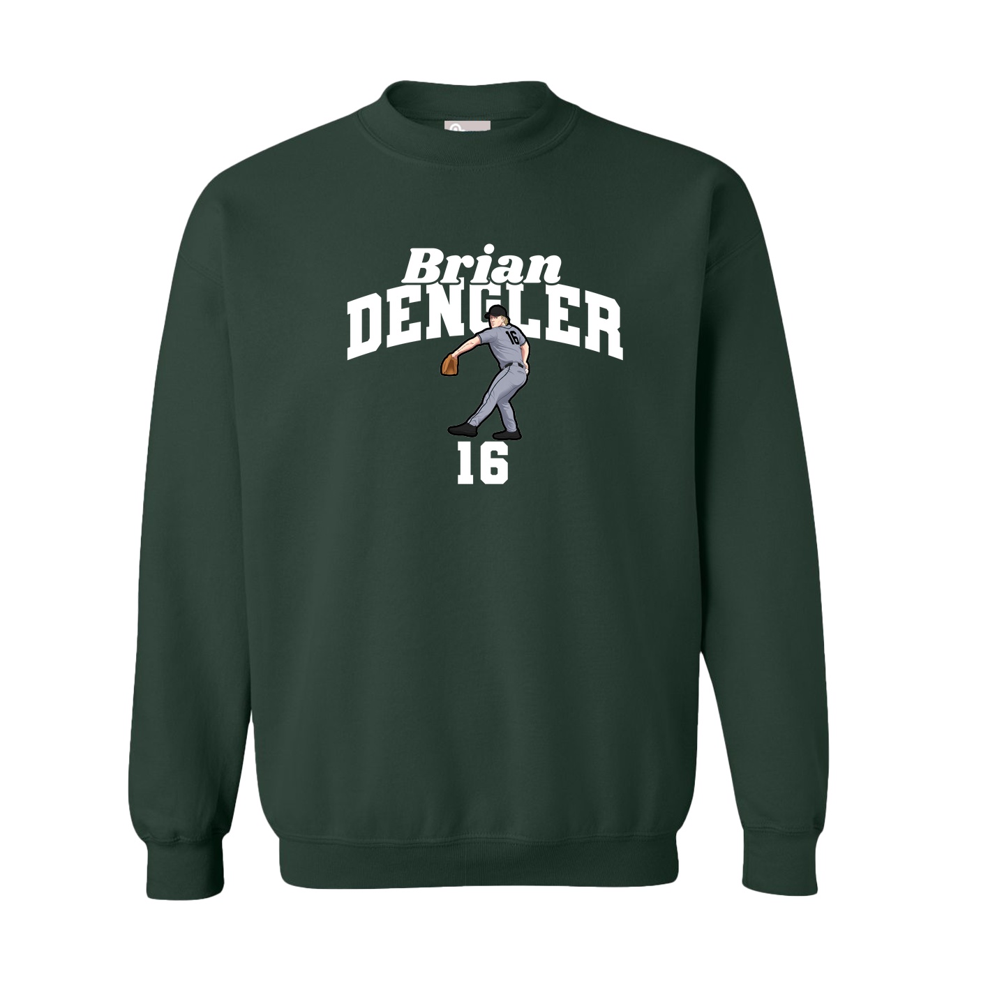 Fleece Crew — Signature Arch in Green