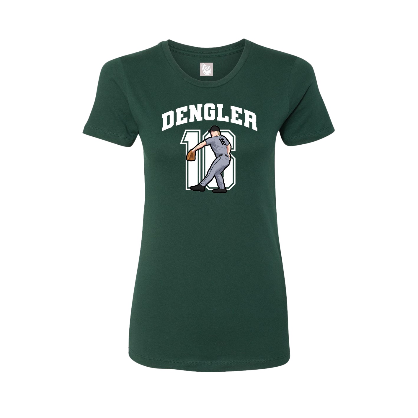 Fitted Women's Tee — Number in Green