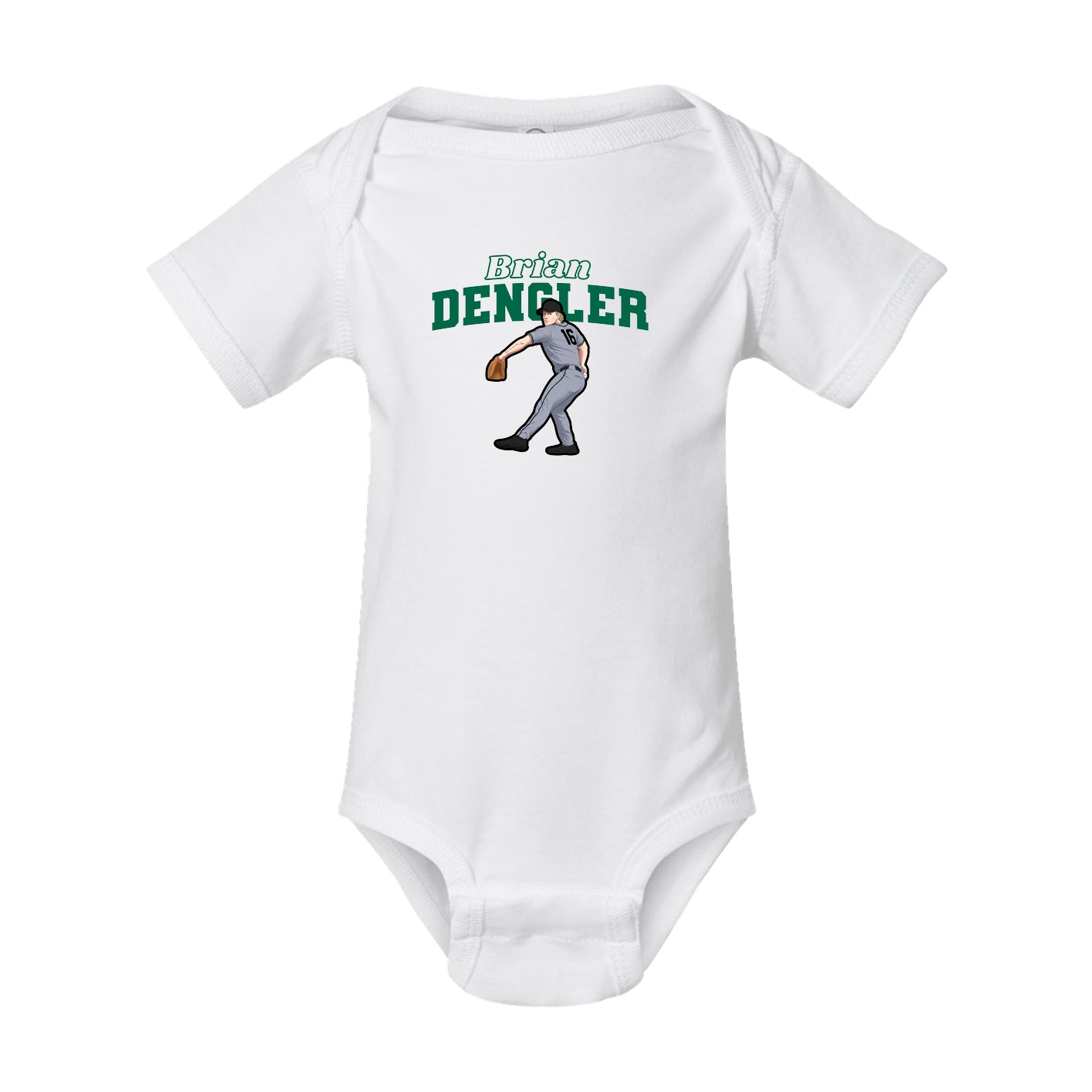 Baby Onesie — Name Arch in White