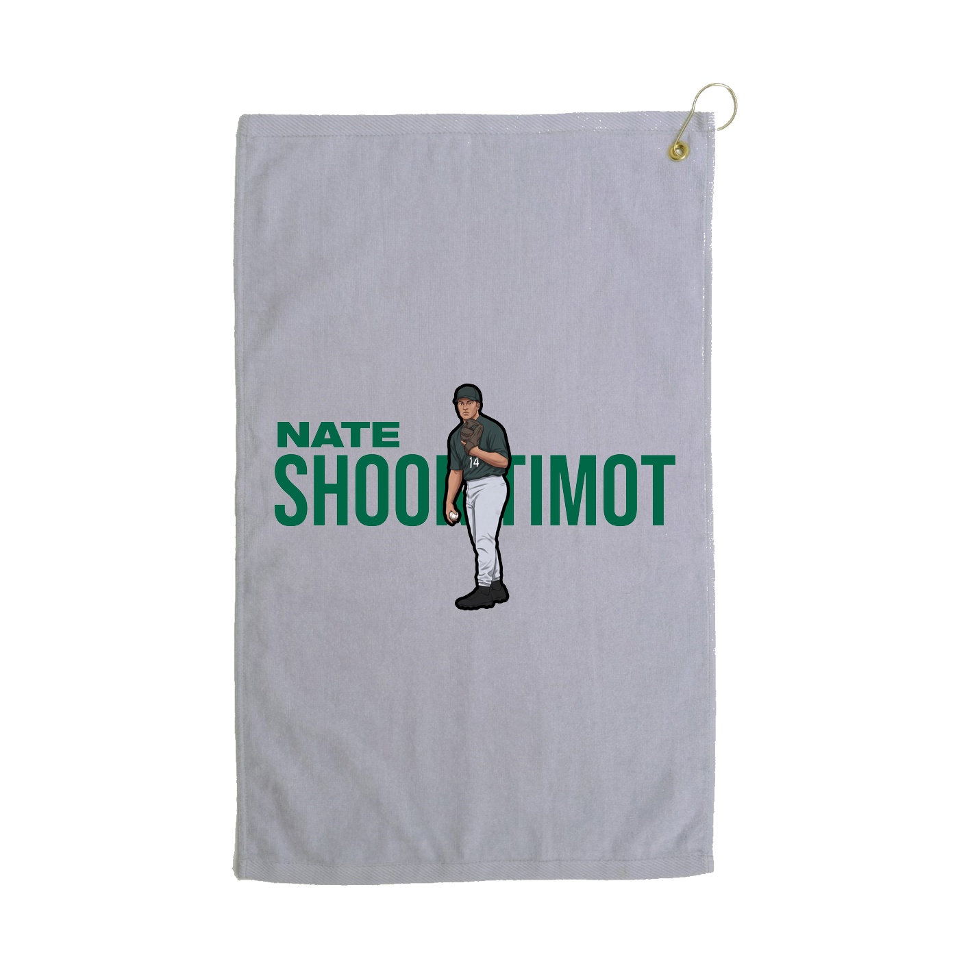Golf Towel — Player Name in Grey