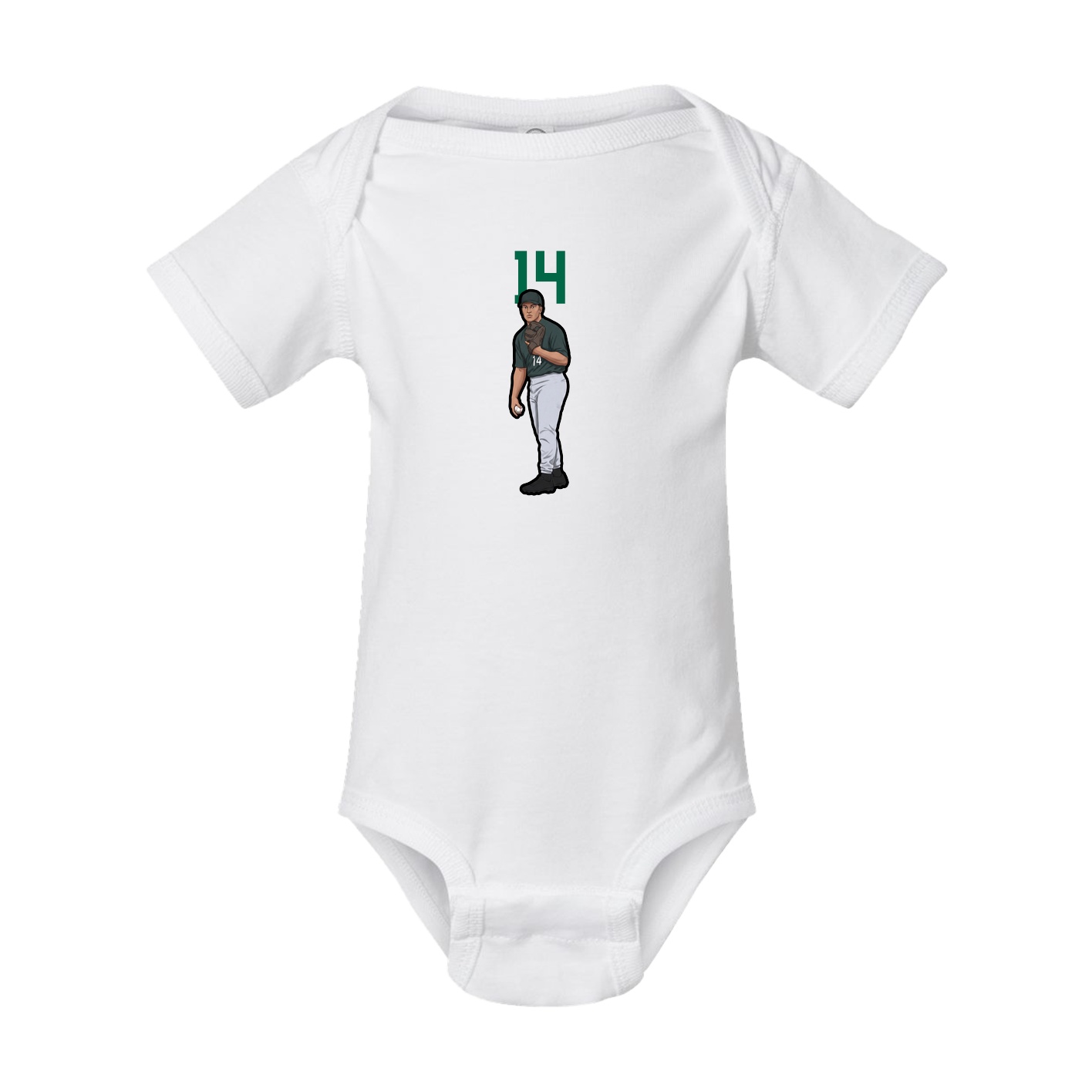 Baby Onesie — Number Top in White