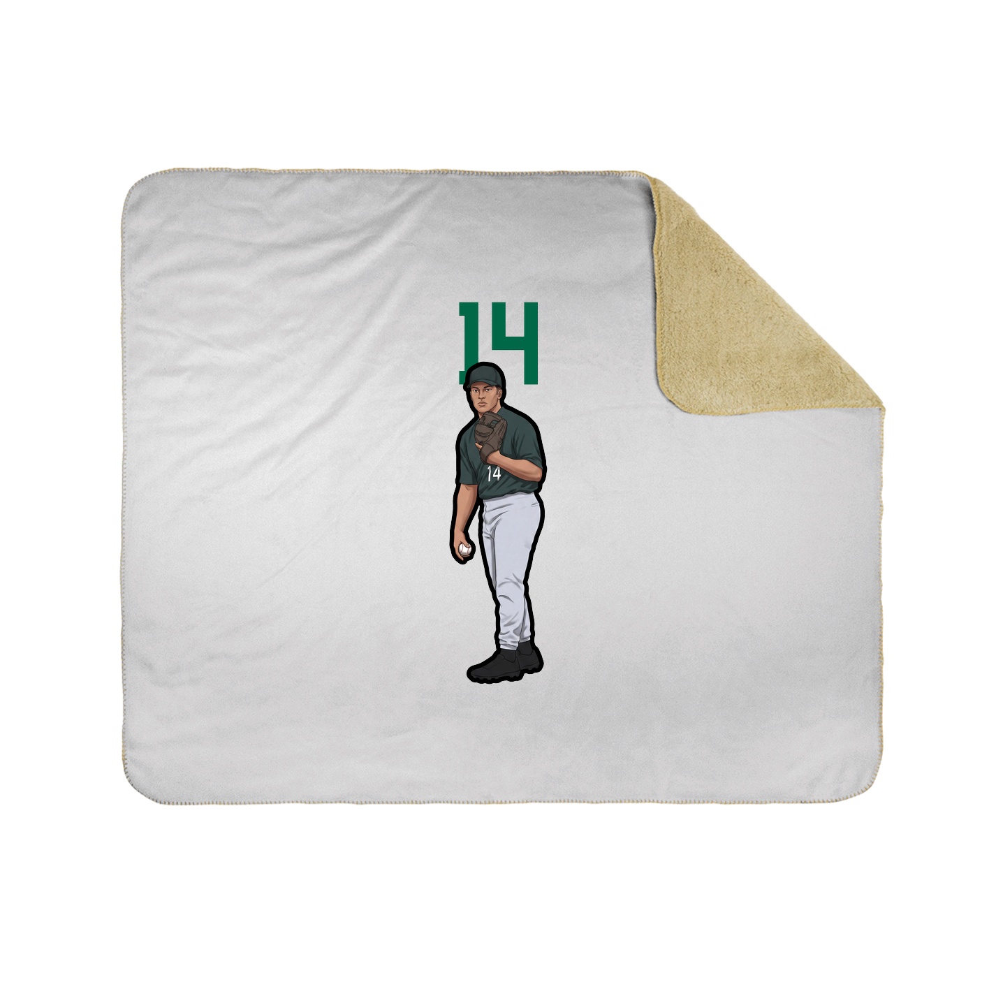 Throw Blanket — Number Top in White