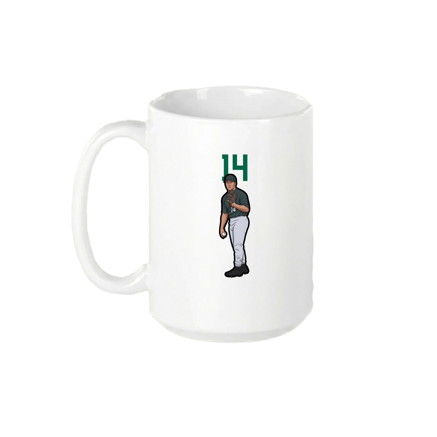 15oz Coffee Mug — Number Top in White