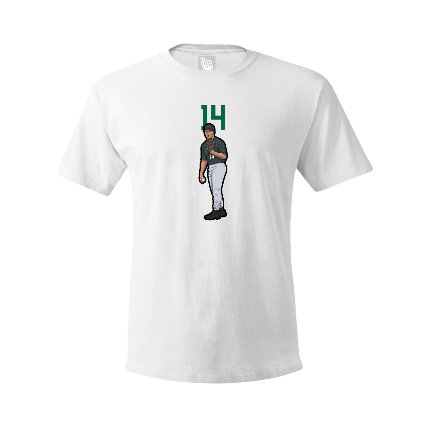 Youth Tee — Number Top in White