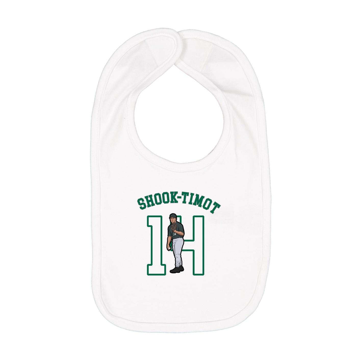 Infant Bib — Shirsey Arch in White
