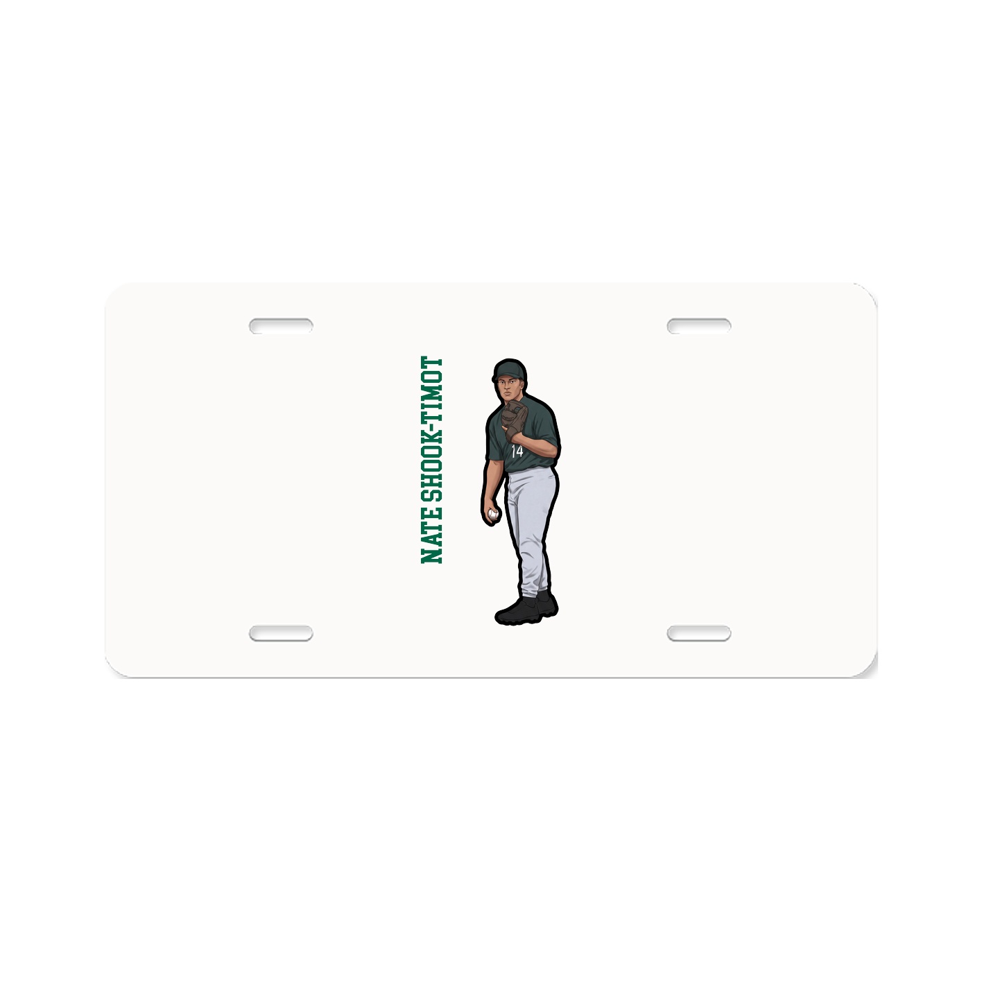 License Plate — Name Vertical in Classic