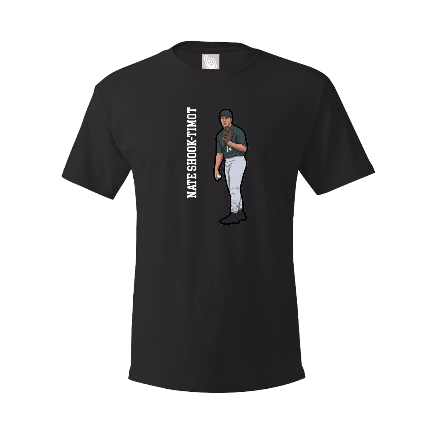Youth Tee — Name Vertical in Black