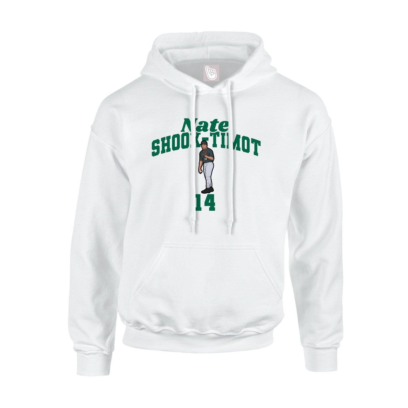 Youth Hoodie — Signature Arch in White